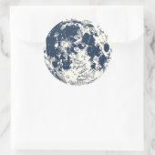 Full Moon Runder Aufkleber (Tasche)