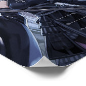 Full Moon Samurai — Elegant Dark Anime Warrior Gir Poster (Ecke)