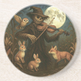 Full Moon Scarecrow Serenade Getränkeuntersetzer