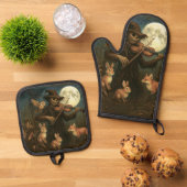 Full Moon Scarecrow Serenade Ofenhandschuh & Topflappen-Set (Oben Unten)