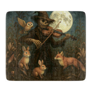Full Moon Scarecrow Serenade Schneidebrett