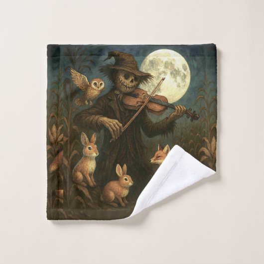 Full Moon Scarecrow Serenade Waschlappen (Waschlappen)