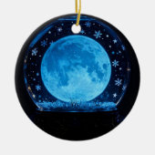 Full Moon Snow Globe Mystical Magical Keramik Ornament (Vorne)