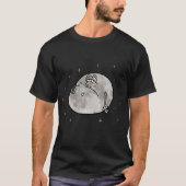 Full Moon Space Stars Night Sky Funny Spaß T-Shirt (Vorderseite)