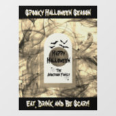 Full Moon Spider Bats Spooky Beängstigend Happy Ha Fensteraufkleber (Blatt)