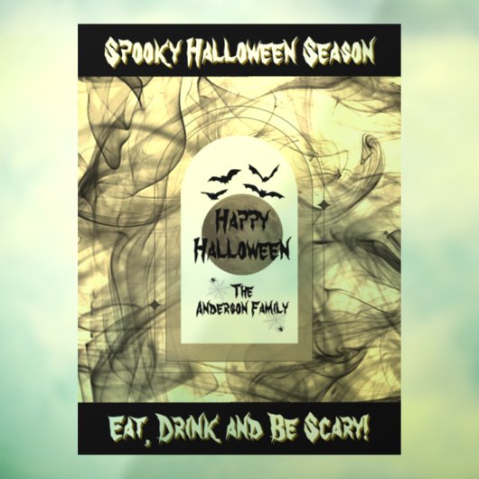 Full Moon Spider Bats Spooky Beängstigend Happy Ha Fensteraufkleber (Blatt 3)