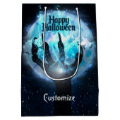 Full Moon Transformation Halloween Mittlere Geschenktüte (Rückseite)