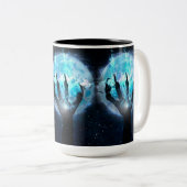 Full Moon Transformation Halloween Zweifarbige Tasse (VorderseiteRechts)