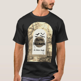 Full Moon Typografie Spooky Moderne glückliche Hal T-Shirt