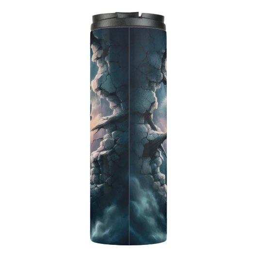 Full Moon White Wolf Thermosbecher (Rückseite)