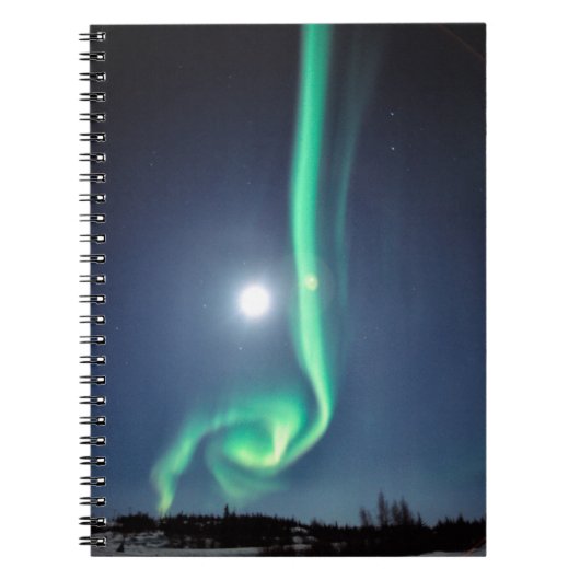 Full Moon With Aurora | Yellowknife Canada Notizblock (Vorderseite)