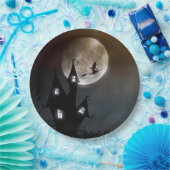 Full Moon Witween Halloween Pappteller (Party)