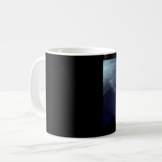 Full Moon Wolf Kaffeetasse (Vorderseite Links)