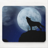 Full Moon Wolf Mousepad (Vorne)