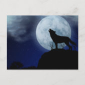 Full Moon Wolf Postkarte (Vorderseite)