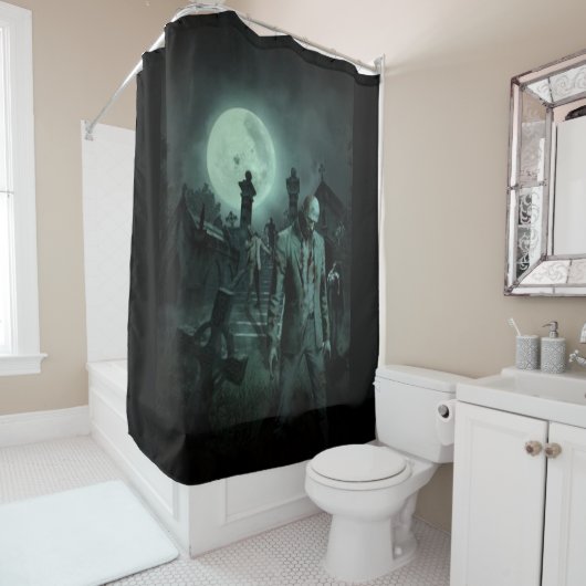 Full Moon Zombies Duschvorhang (Beispiel)
