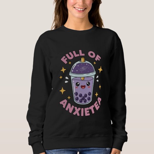 Full of Anxietea Funny Cute Kawaii Pastel Goth Sweatshirt (Vorderseite)