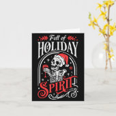 Full Of Holiday Christmas Skeleton Srit Drinking W Karte (Gelbe Blume)