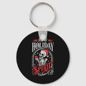 Full Of Holiday Christmas Skeleton Srit Drinking W Schlüsselanhänger (Vorderseite)