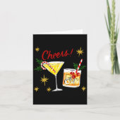 Full Of Holiday Srit Cheers Martini Christmas Drin Karte (Vorderseite)