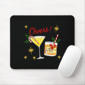 Full Of Holiday Srit Cheers Martini Christmas Drin Mousepad (Mit Mouse)