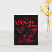 Full Of Holiday Srit Christmas Drinking Retro Tail Karte (Gelbe Blume)