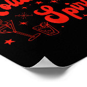 Full Of Holiday Srit Christmas Drinking Retro Tail Poster (Ecke)