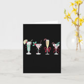Full Of Holiday Srit Christmas Drinks Martini Tail Karte (Gelbe Blume)