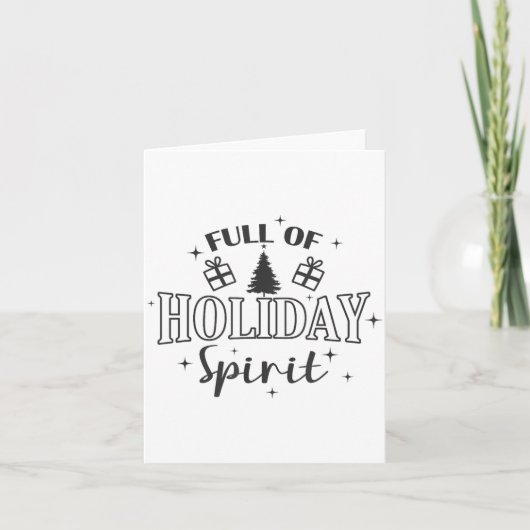 Full Of Holiday Srit Christmas Holiday  Karte (Vorderseite)