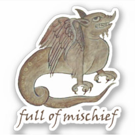 "Full of Mischief" Dragon Vinyl Sticker