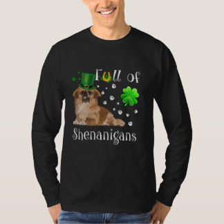 Full Of Shenanigans pekingese Dog Irish T-Shirt