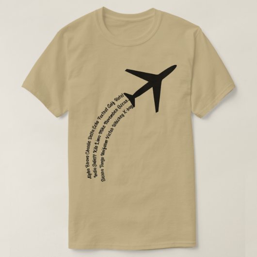 Full Phonetic AlphabetCute Flugzeug Buchstaben T-S T-Shirt (Design vorne)