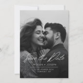 Full Photo Chic Flat Wedding Save The Date Card (Vorderseite)