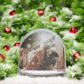 Full Photo Custom Christmas Greetings Elegant Schneekugeln (Weihnachten)