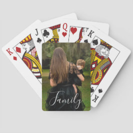 Full Photo Custom Script Family Text Spielkarten