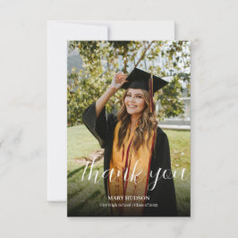 Full photo High School Graduation Dankeskarte