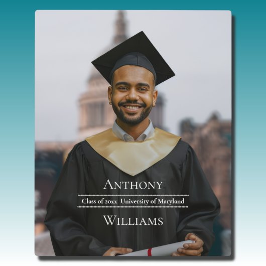 Full Photo Minimalist Graduation Keepsake  Fotoplatte