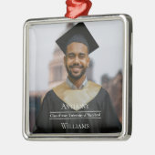 Full Photo Minimalist Graduation  Ornament Aus Metall (Links)