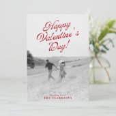 Full Photo Modern Valentine’s Day Card Einladung (Stehend Vorderseite)