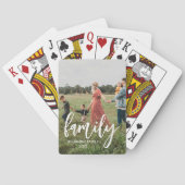 Full Photo - Vertical Custom Script Family Text  Spielkarten (Rückseite)