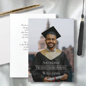 Full PhotoMinimalist Graduation Announcement Einladung