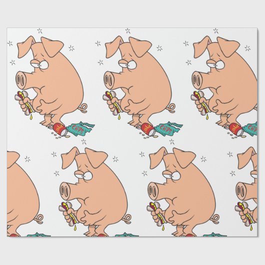 Full Pig Geschenkpapier (Flach)