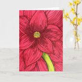 Full Red Flower Blank Karte (Gelbe Blume)