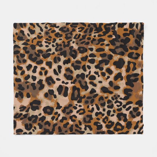 Full seamless jaguar cheetah animal skin pattern. fleecedecke (Vorderseite (Horizontal))