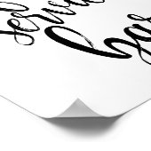 Full Service Bar Black and White 8x10 Wedding Sign Poster (Ecke)