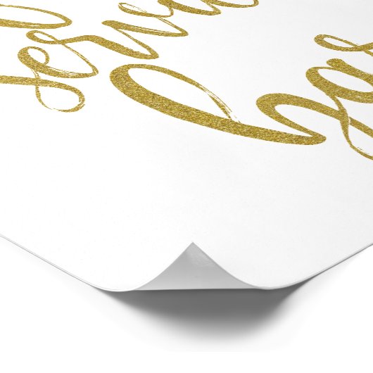 Full-Service-Bar-Glitzer 8x10 Hochzeitsskription Poster (Ecke)