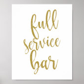 Full-Service-Bar-Glitzer 8x10 Hochzeitsskription Poster (Vorne)
