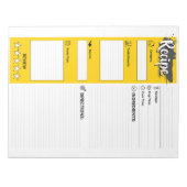 Full Size Cooking Papers | Blank Recipe Pages  Notizblock (Vorderseite)