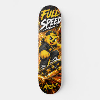 Full-Speed-Black-Gold-Monster-Straßenrenn-Kunst Skateboard