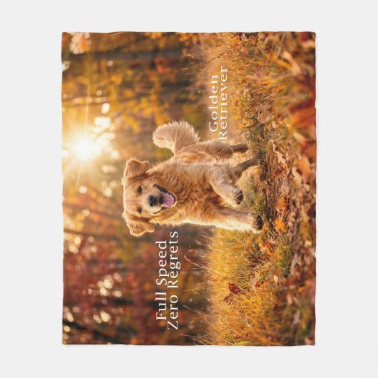 Full Speed Zero Regrets Golden Fleecedecke (Vorderseite)